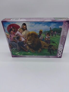 Nathan Greene 1000 piece Puzzle THE LION AND THE LAMB Jesus 16x20 SEALED
